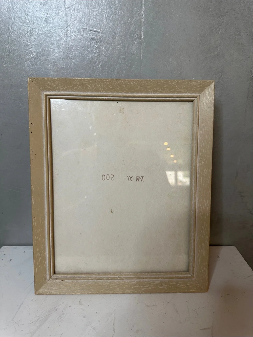 Vintage IVORY Wood Picture Frame FITS 8X10 FREE STANDING/ HANGING